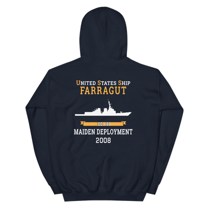 USS Farragut (DDG-99) 2008 MAIDEN DEPLOYMENT Unisex Hoodie