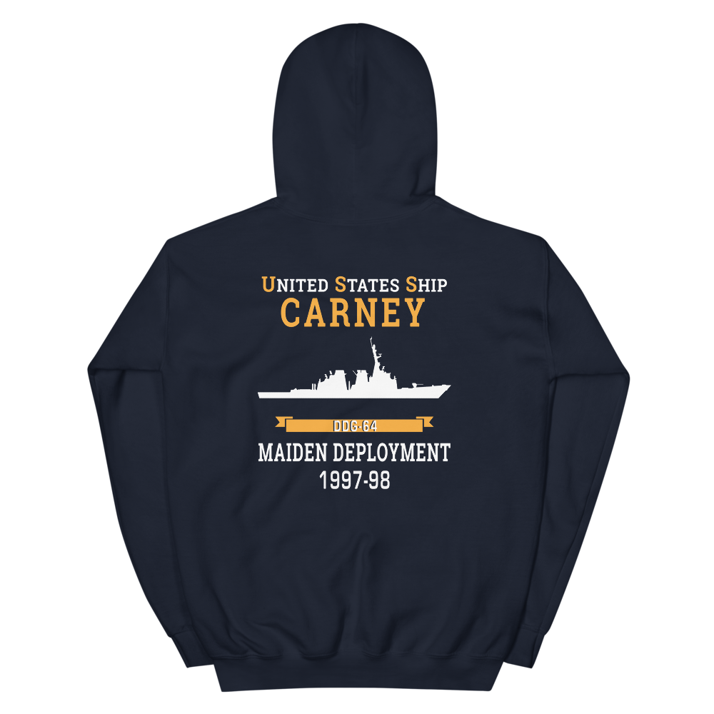 USS Carney (DDG-64) 1997-98 MAIDEN DEPLOYMENT Unisex Hoodie