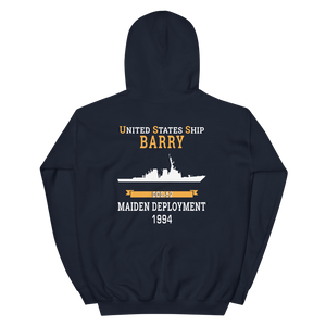 USS Barry (DDG-52) 1994 MAIDEN DEPLOYMENT Unisex Hoodie