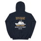 USS Gettysburg (CG-64) 1992-93 Maiden Deployment Hoodie – back view, navy