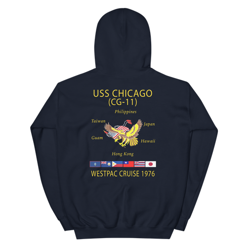 USS Chicago (CG-11) 1976 WESTPAC Cruise Hoodie