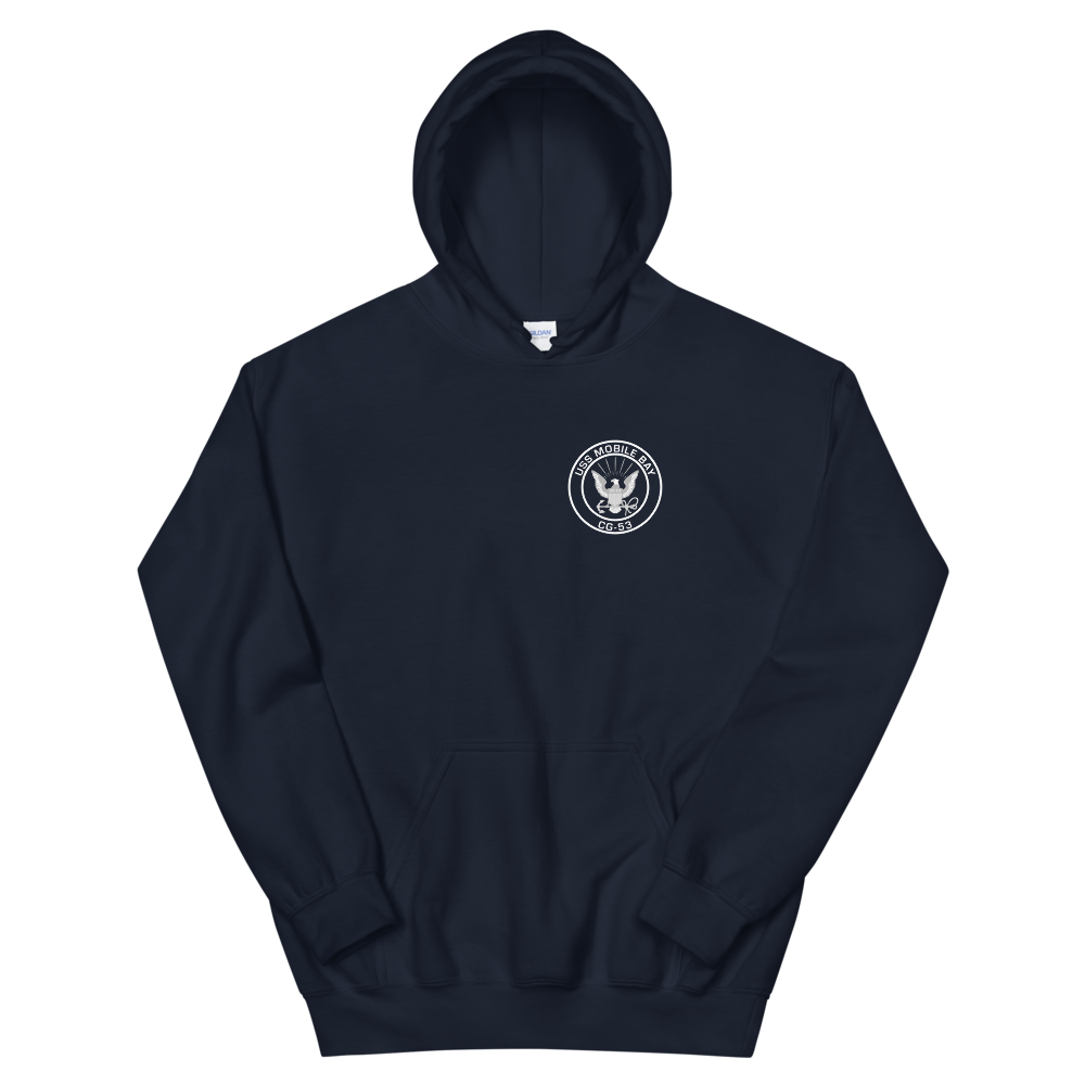 USS Mobile Bay (CG-53) 2016 Deployment Hoodie – front view, navy