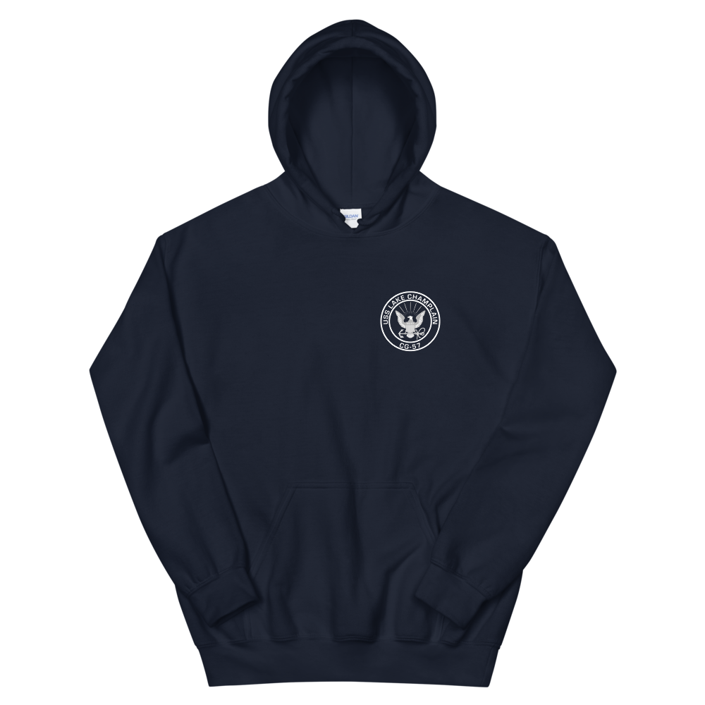 USS Monterey (CG-61) 2013 Unisex Hoodie – front view, navy