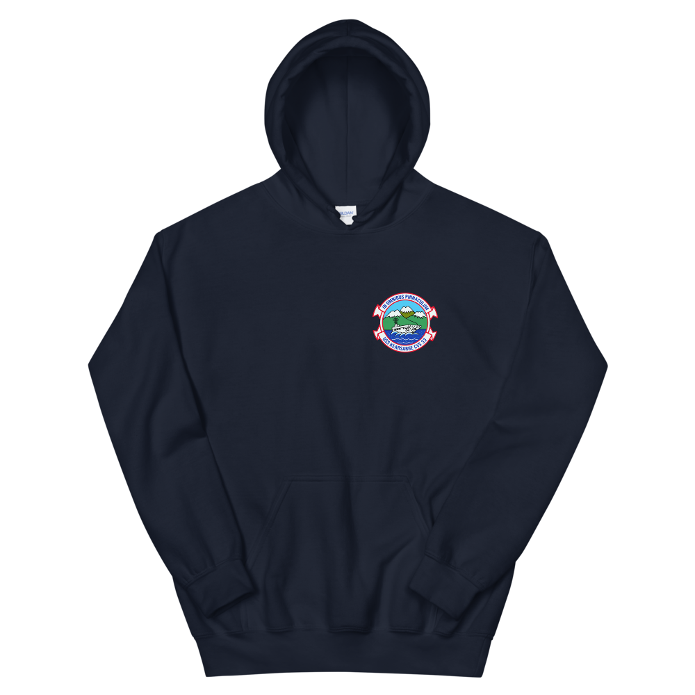 USS Kearsarge (CVS-33) Ship's Crest Hoodie – front view, navy