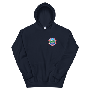 USS Kearsarge (CVS-33) Ship's Crest Hoodie – front view, navy
