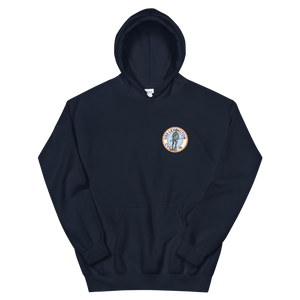 USS Lexington (CVS-16) Ship's Crest Hoodie – front view, navy