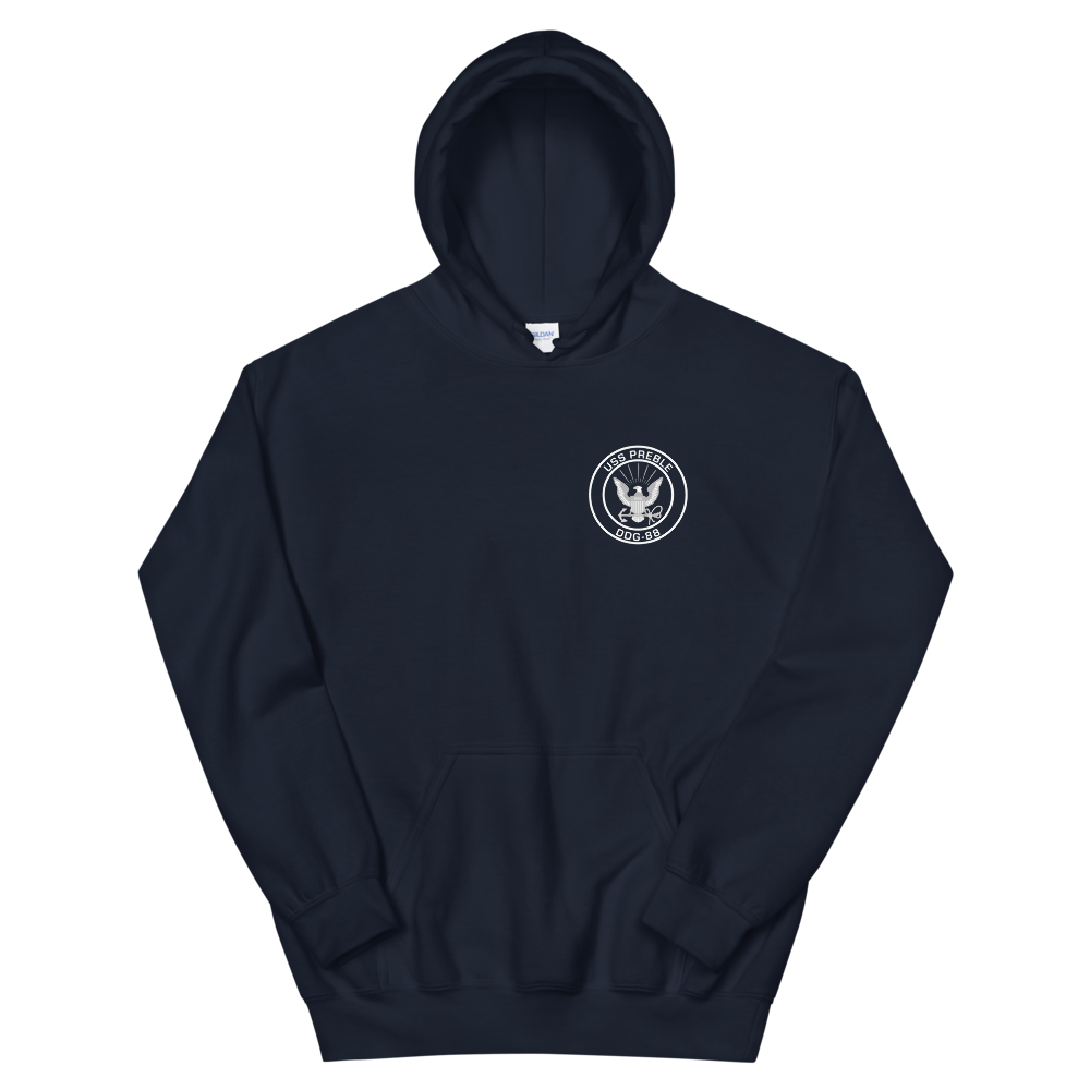 USS Preble (DDG-88) 2004 MAIDEN DEPLOYMENT Unisex Hoodie – front view, navy
