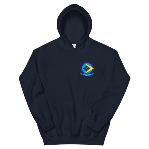 VFA-146 Blue Diamonds Squadron Crest Unisex Hoodie – front view, navy