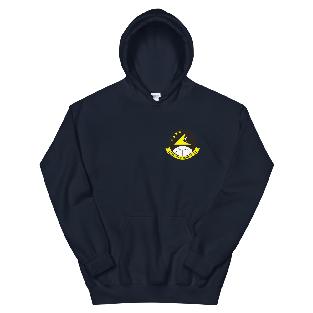 VFA-115 Eagles Squadron Crest Unisex Hoodie – front view, navy