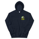 HSC-11 Dragonslayers Squadron Crest Unisex Hoodie – front view, navy