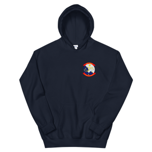 HSC-2 Fleet Angels Squadron Crest Unisex Hoodie – front view, navy