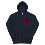 HSC-9 Tridents Squadron Crest Unisex Hoodie – front view, navy