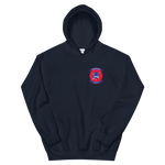 HSM-35 Magicians Squadron Crest Unisex Hoodie – front view, navy