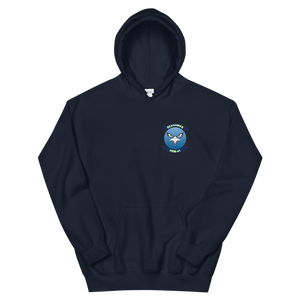 HSM-41 Seahawks Squadron Crest Unisex Hoodie – front view, navy
