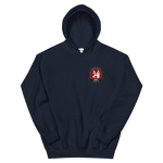 HSM-40 Airwolves Squadron Crest Unisex Hoodie – front view, navy