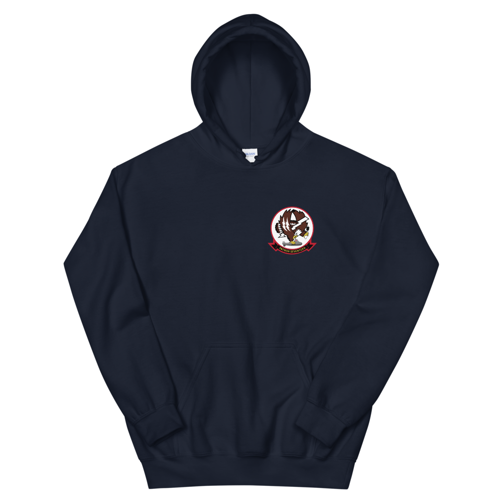 VP-17 White Lightnings Squadron Crest Hoodie – front view, navy