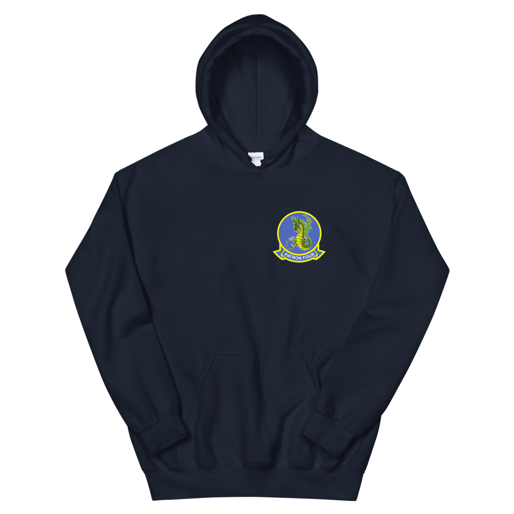 VP-4 The Skinny Dragons Crest Hoodie – front view, navy