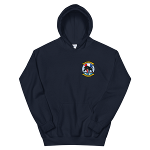 VP-91 Blackcats Squadron Crest Hoodie – front view, navy