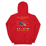 USS Detroit (AOE-4) 1986 Cruise Hoodie – red