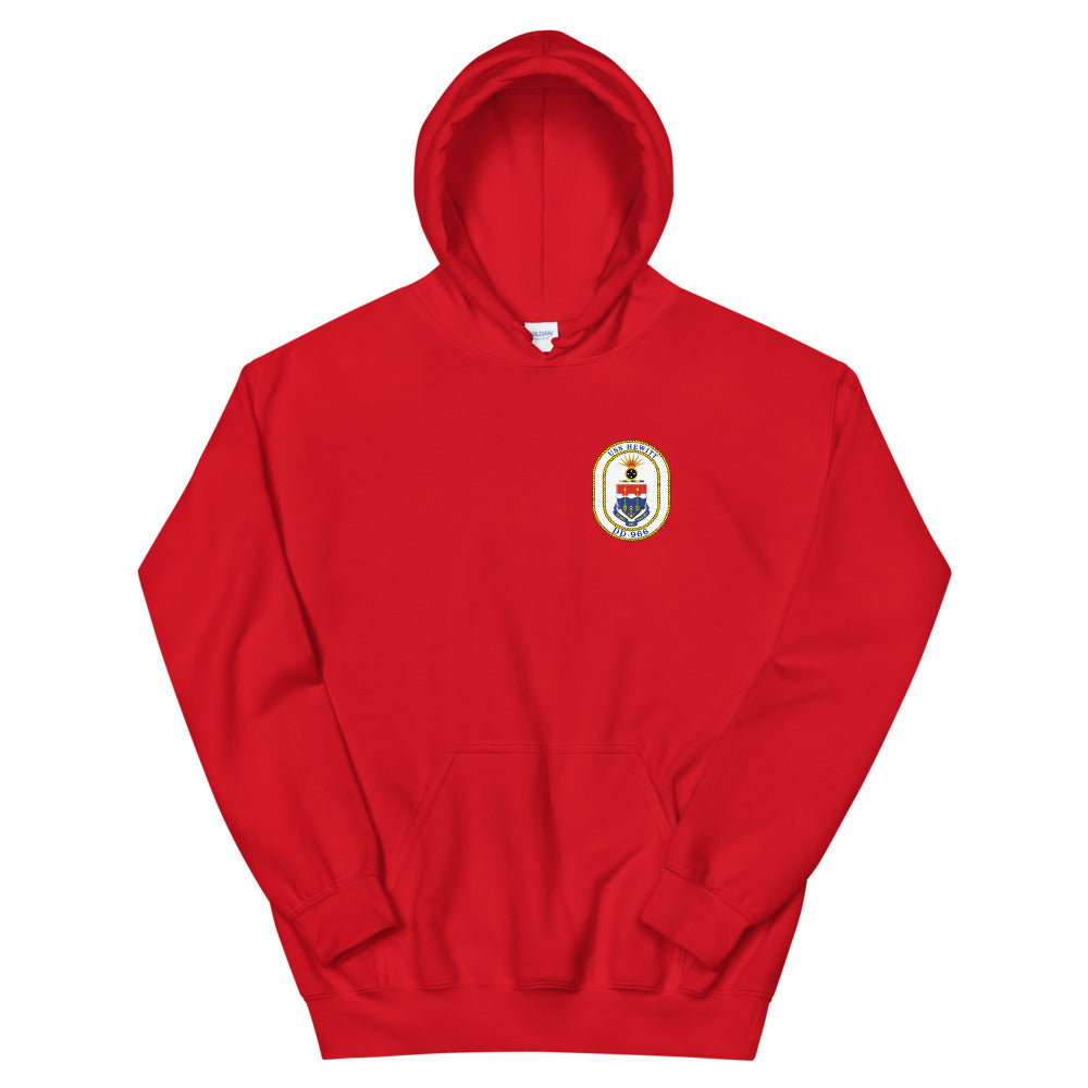 USS Hewitt (DD-966) 1989-90 Cruise Hoodie – red