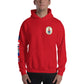 USS Hewitt (DD-966) 1989-90 Cruise Hoodie - FLAGS ON SLEEVE – red