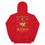 USS Austin (LPD-4) 2002-03 Cruise Hoodie – back view, red