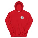 USS Lexington (CVS-16) Ship's Crest Hoodie – front view, red