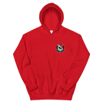 VFA-211 Checkmates Squadron Crest Unisex Hoodie – front view, red