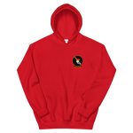 VFA-147 Argonauts Squadron Crest Unisex Hoodie – front view, red