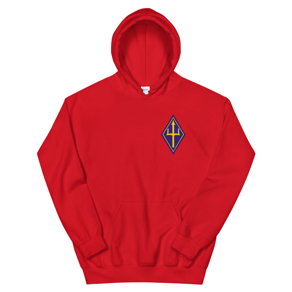 VP-26 Tridents Squadron Crest Hoodie – front view, red