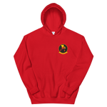 VP-94 Crawfisher's Squadron Crest Hoodie – front view, red