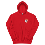 USS Chicago (CG-11) Ship's Crest Hoodie - Gold – front view, red