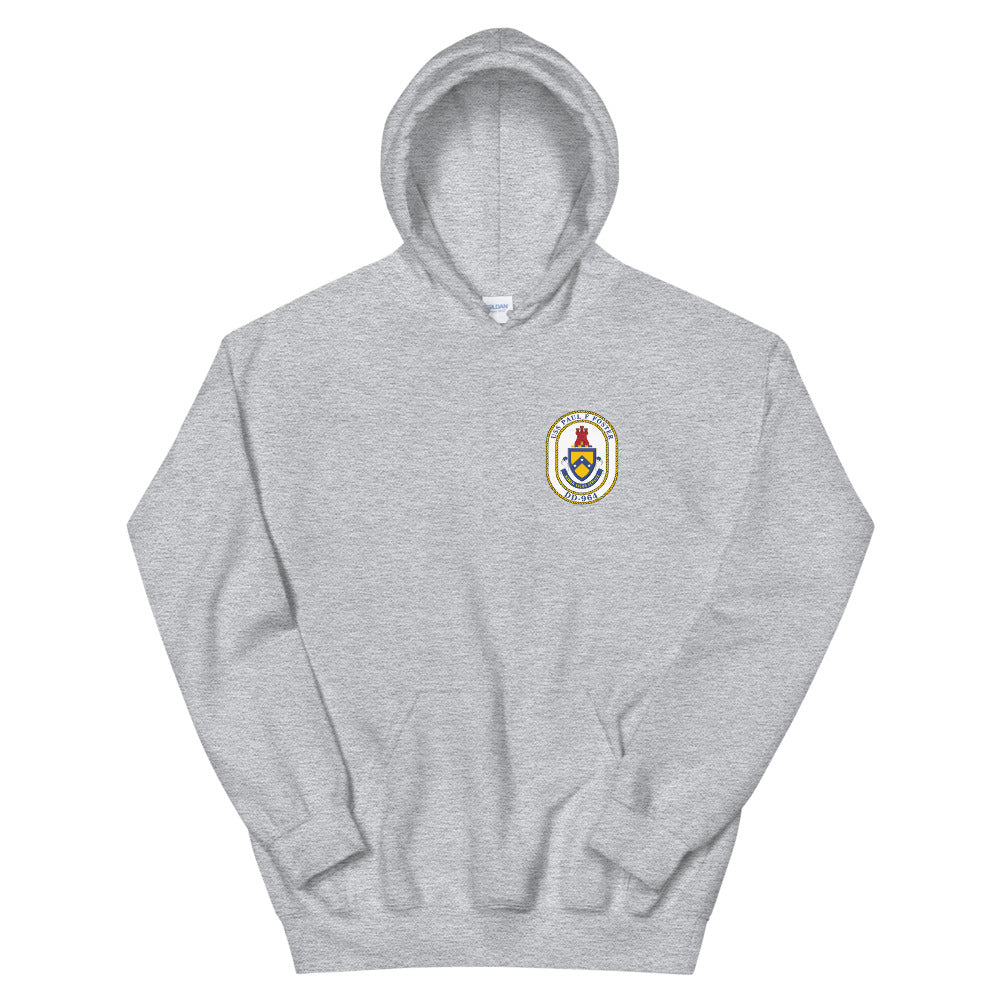 USS Paul F. Foster (DD-964) Ship's Crest Hoodie – grey