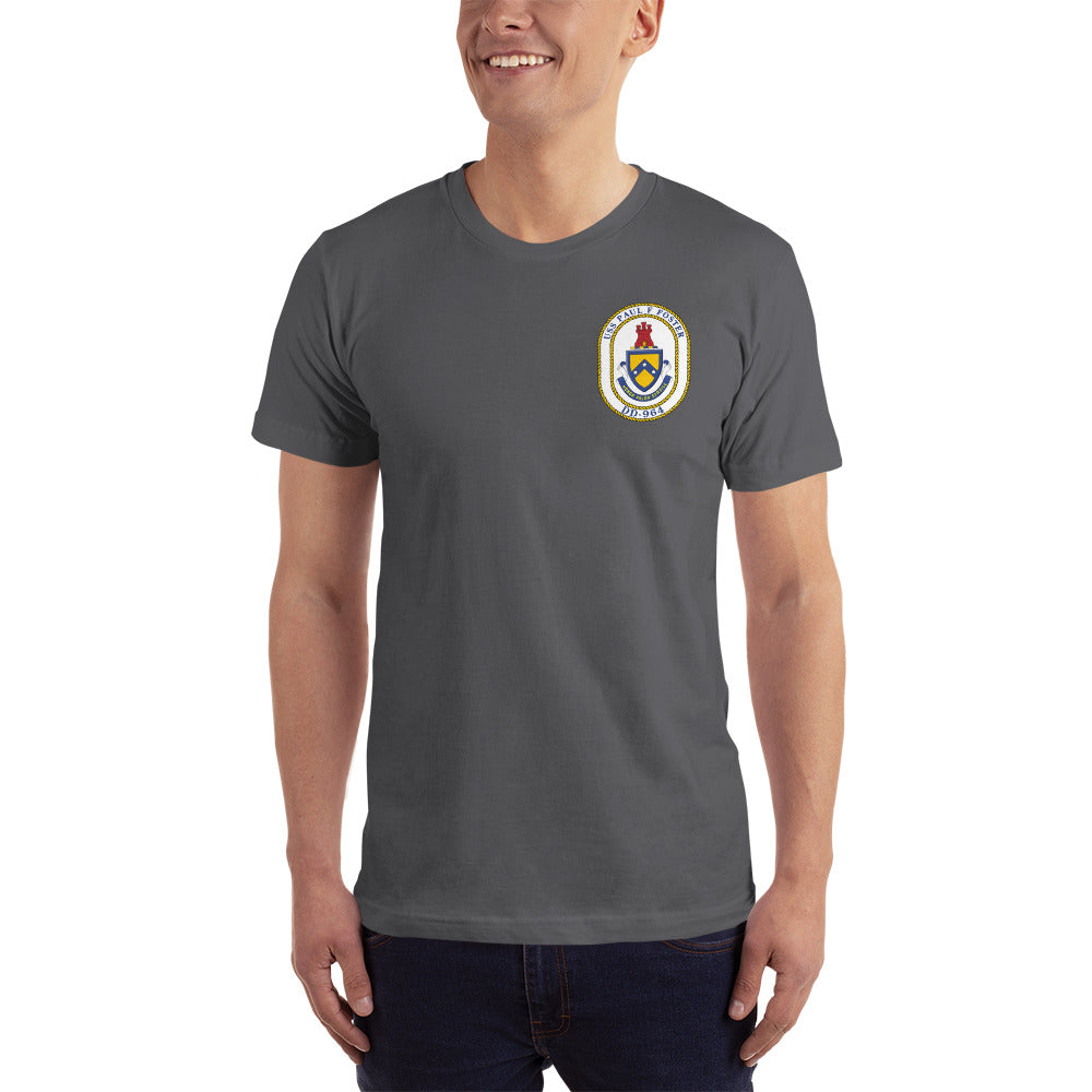 USS Paul F. Foster (DD-964) Ship's Crest T-Shirt – asphalt