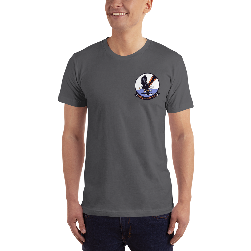VP-30 Pro's Nest Squadron Crest T-Shirt – front view, asphalt
