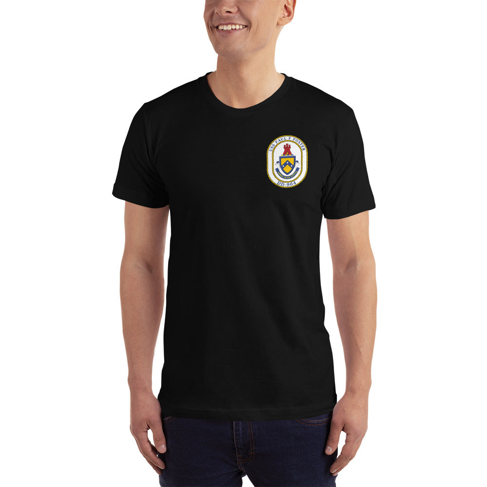 USS Paul F. Foster (DD-964) Ship's Crest T-Shirt – black