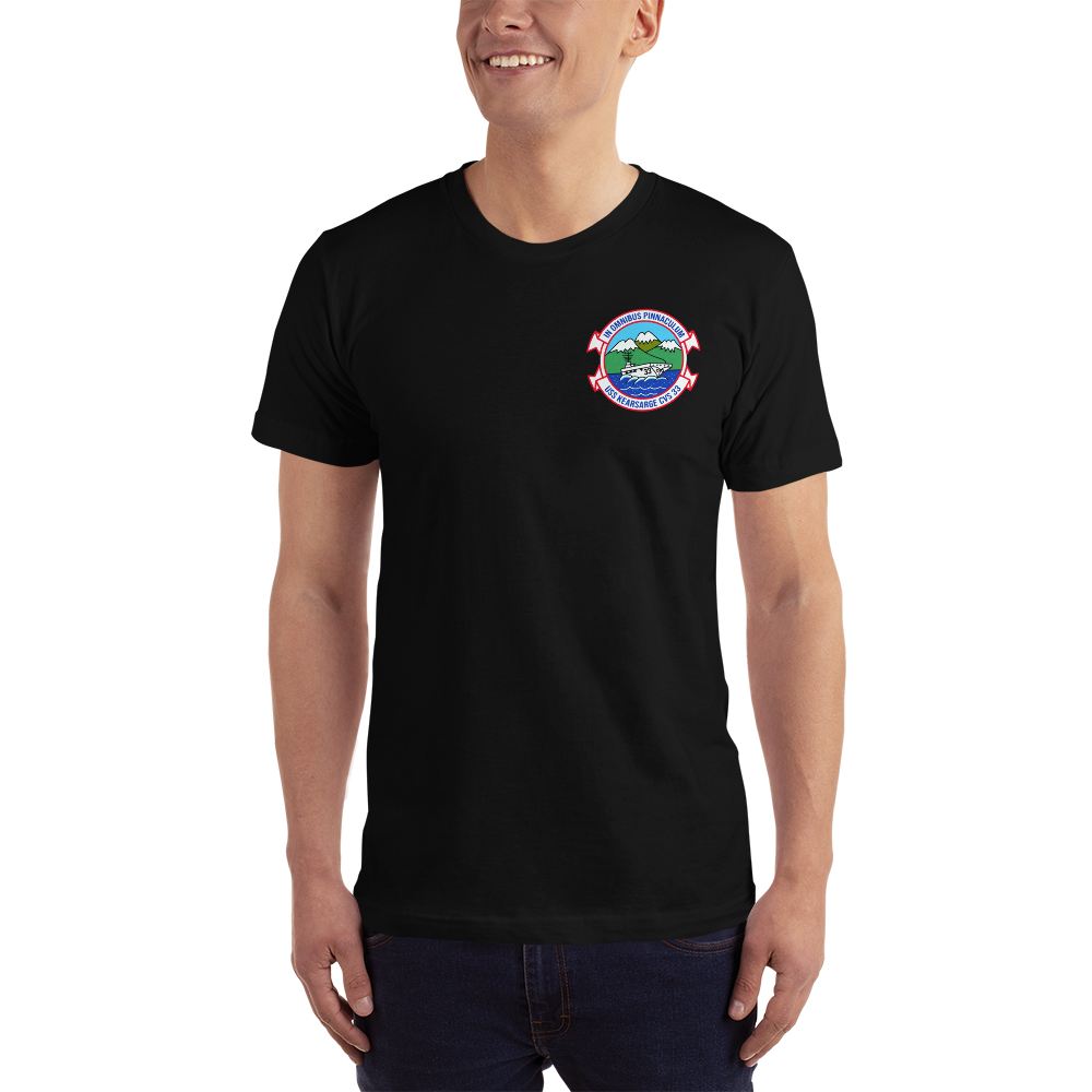 USS Kearsarge (CVS-33) Ship's Crest T-Shirt – front view, black