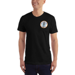 USS Lexington (CVS-16) Ship's Crest T-Shirt – front view, black