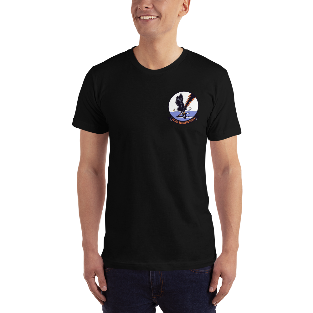 VP-30 Pro's Nest Squadron Crest T-Shirt – front view, black