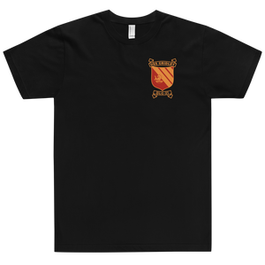 USS Gridley (DLG-21) Ship's Crest T-Shirt – front view, black