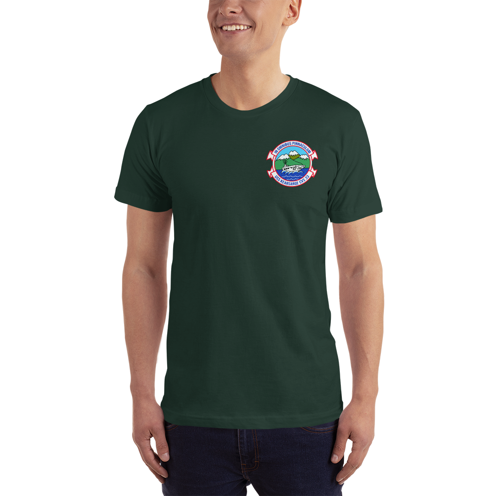 USS Kearsarge (CVS-33) Ship's Crest T-Shirt – front view, forest
