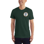 USS Lexington (CVS-16) Ship's Crest T-Shirt – front view, forest