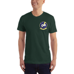 HSC-26 Chargers Squadron Crest T-Shirt – front view, forest