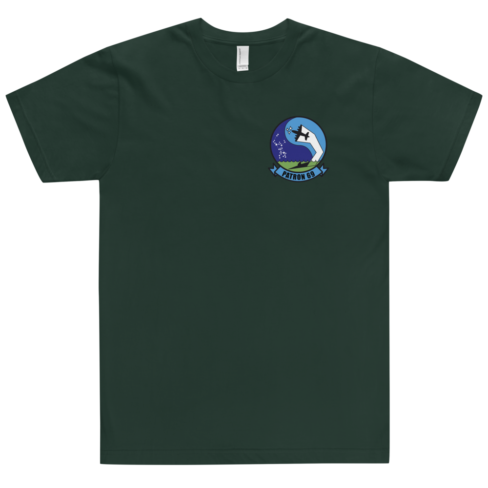 VP-69 Totems Squadron Crest T-Shirt – front view, forest