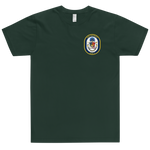 USS Detroit (LCS-7) Ship's Crest Shirt – front view, forest
