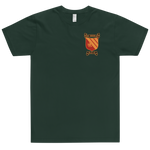 USS Gridley (DLG-21) Ship's Crest T-Shirt – front view, forest