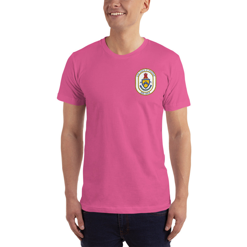 USS Paul F. Foster (DD-964) Ship's Crest T-Shirt – fuchsia