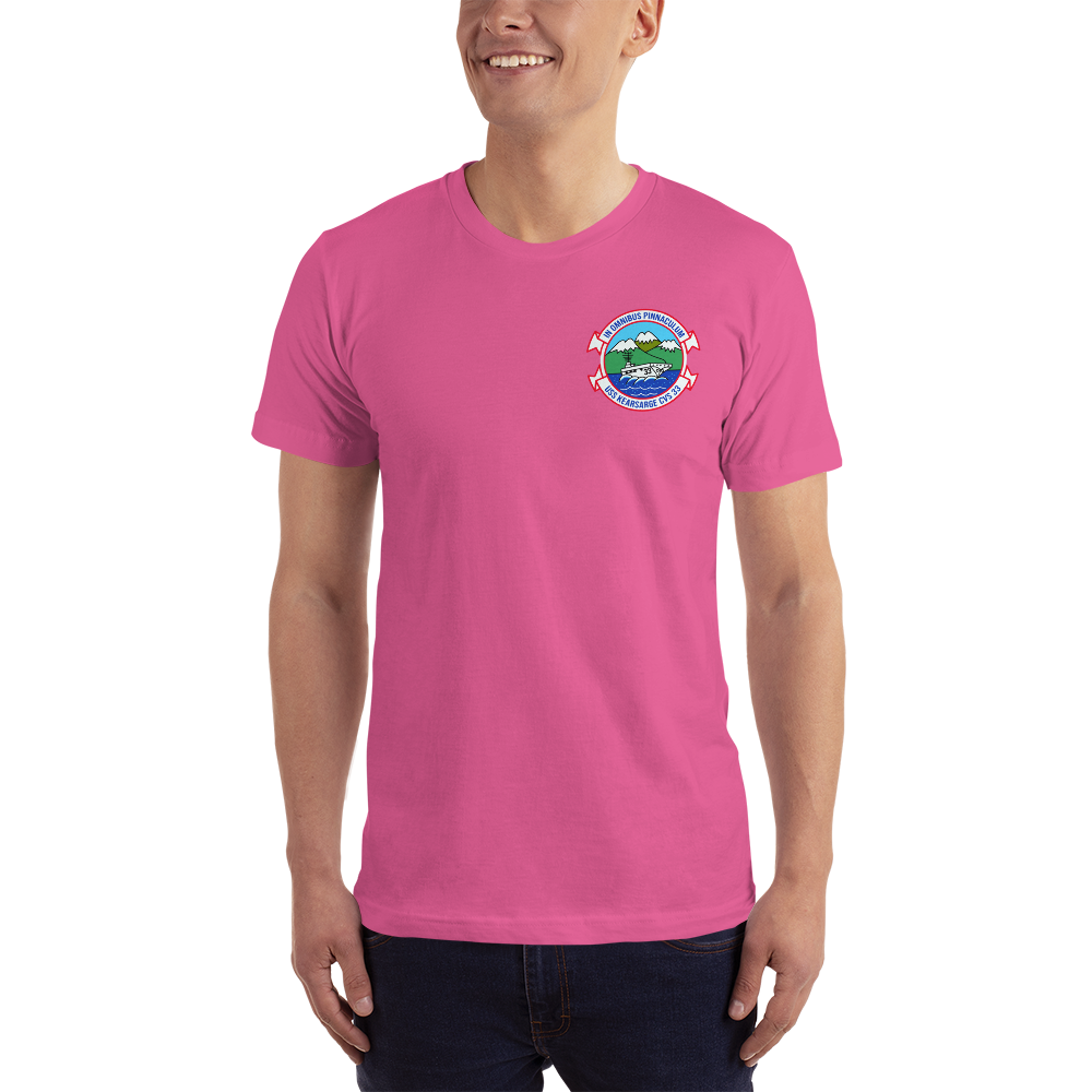 USS Kearsarge (CVS-33) Ship's Crest T-Shirt – front view, fuchsia