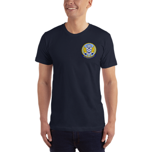 USS Yorktown (CVS-10) Ship's Crest T-Shirt – front view, navy