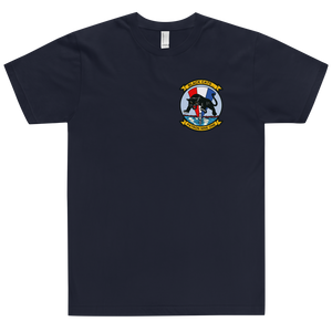 VP-91 Blackcats Squadron Crest T-Shirt – front view, navy